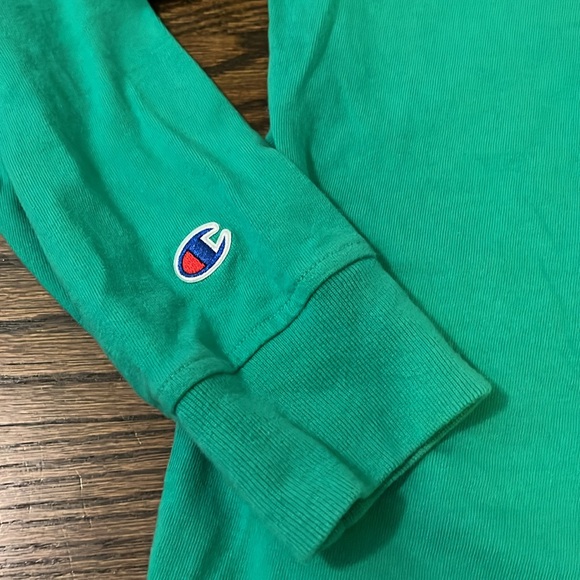 Champion lightweight green hoodie sz medium - Picture 6 of 6
